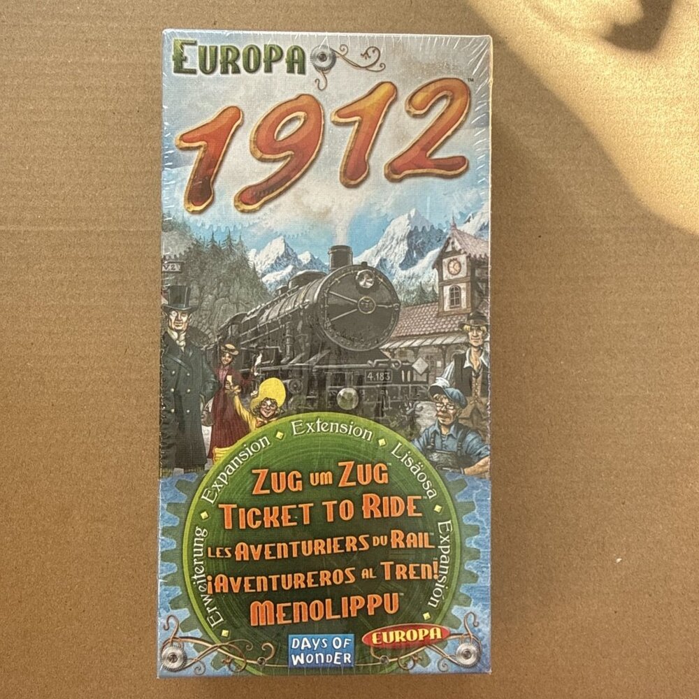 NEW Unopened Ticket to Ride - 1912 Expansion Boardgame By Days Of Wonder BNIB